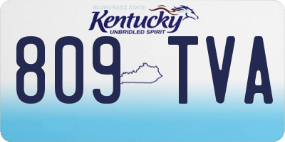 KY license plate 809TVA