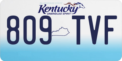 KY license plate 809TVF