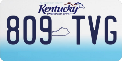 KY license plate 809TVG