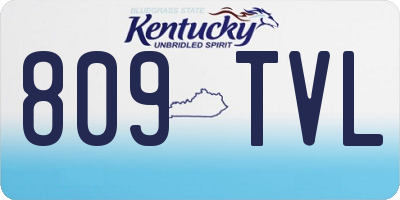 KY license plate 809TVL