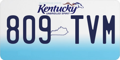 KY license plate 809TVM