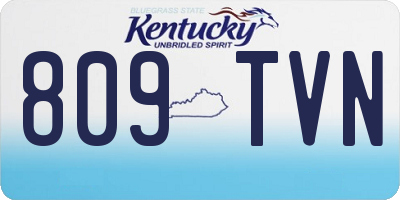 KY license plate 809TVN