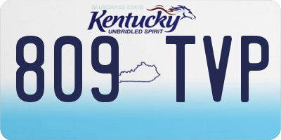 KY license plate 809TVP