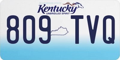 KY license plate 809TVQ
