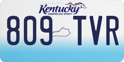 KY license plate 809TVR