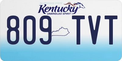 KY license plate 809TVT