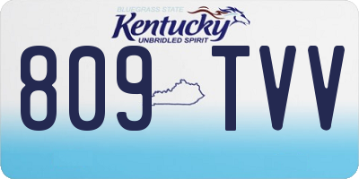 KY license plate 809TVV