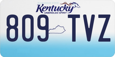 KY license plate 809TVZ