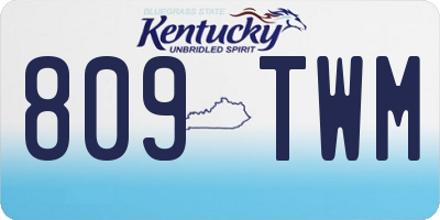 KY license plate 809TWM