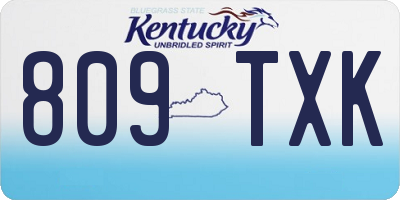 KY license plate 809TXK