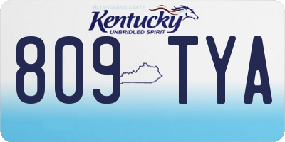 KY license plate 809TYA