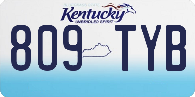 KY license plate 809TYB
