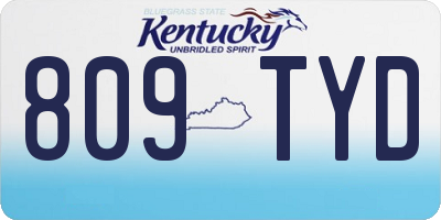 KY license plate 809TYD