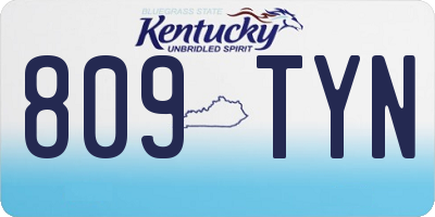 KY license plate 809TYN