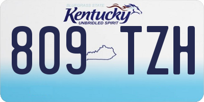 KY license plate 809TZH