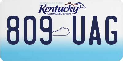 KY license plate 809UAG