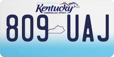 KY license plate 809UAJ
