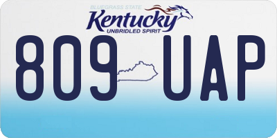 KY license plate 809UAP