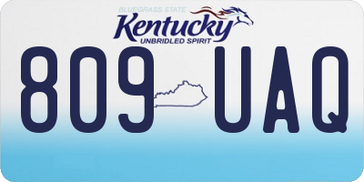 KY license plate 809UAQ