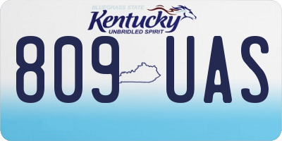 KY license plate 809UAS