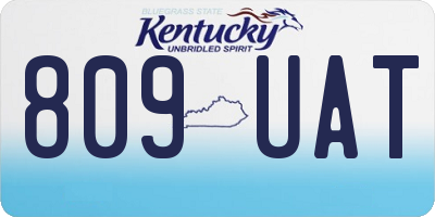 KY license plate 809UAT