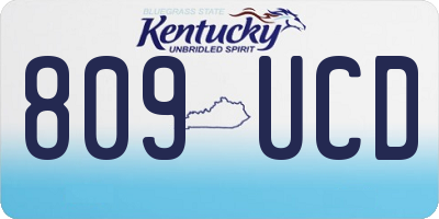 KY license plate 809UCD