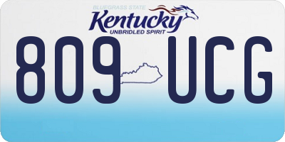 KY license plate 809UCG