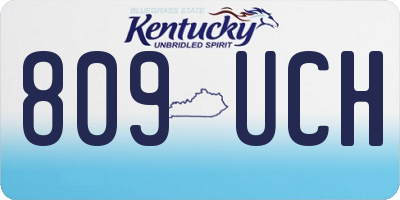 KY license plate 809UCH