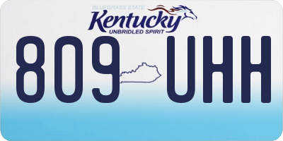 KY license plate 809UHH