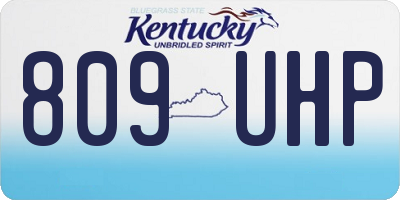 KY license plate 809UHP