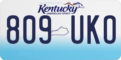 KY license plate 809UKO