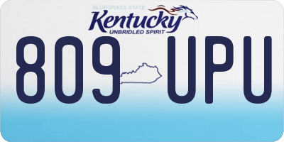 KY license plate 809UPU