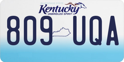 KY license plate 809UQA