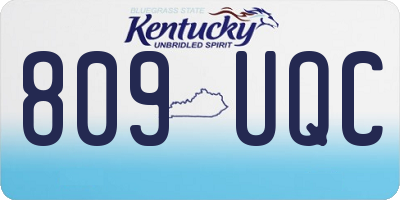 KY license plate 809UQC