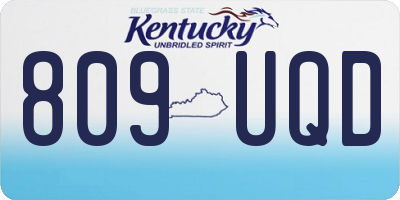 KY license plate 809UQD