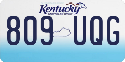 KY license plate 809UQG