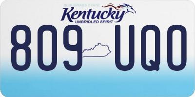KY license plate 809UQO