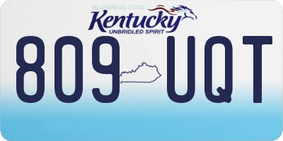 KY license plate 809UQT