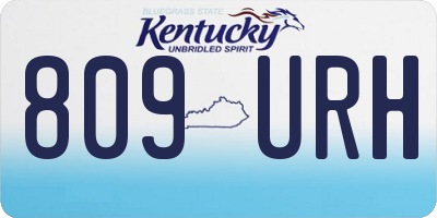 KY license plate 809URH