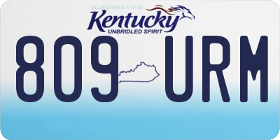 KY license plate 809URM