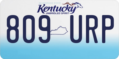KY license plate 809URP