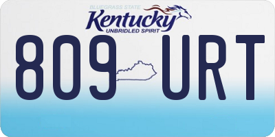 KY license plate 809URT