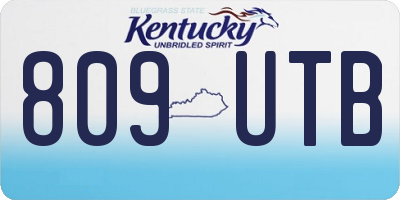 KY license plate 809UTB