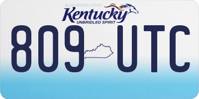 KY license plate 809UTC