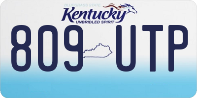 KY license plate 809UTP