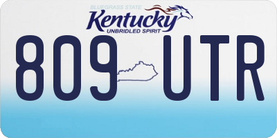 KY license plate 809UTR