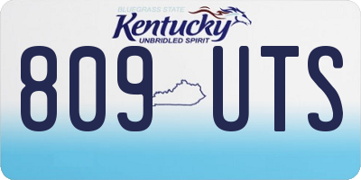 KY license plate 809UTS