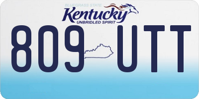 KY license plate 809UTT
