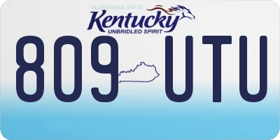 KY license plate 809UTU