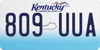 KY license plate 809UUA